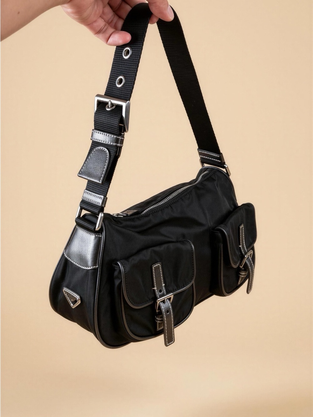 Prada Classic Black Pochette Shoulder Bag - Durable Everyday Carry
